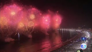 Fogos Réveillon Copacabana 20222023 Rio Brazil Fireworks New Years Eve HD [upl. by Amarette]