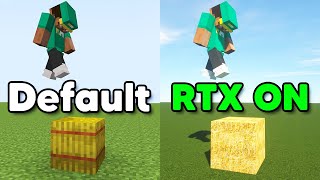 minecraft MLG Default vs RTX ON [upl. by Anoed]