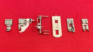 Different types of presser foot and their uses  presser foot tutorial  Sewing tips for beginners [upl. by Alikam]