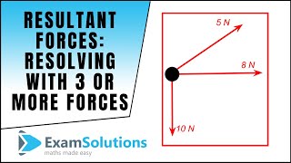 Resultant Forces  Resolving method for 3 or more forces  ExamSolutions [upl. by Summers]