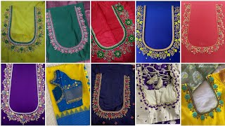 50Latest Maggam work blouse designsAari work blouse design ideas 2024 [upl. by Annovad]