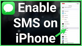 How To Turn On SMS On iPhone [upl. by Anuska]