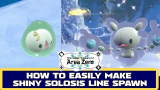 HOW TO EASILY MAKE SHINY SOLOSIS LINE SPAWN IN INDIGO DISK DLC  Easy shiny guide [upl. by Jairia]