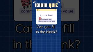 Idiom Quiz  NOTHING SPECIAL🤷 English Idiom Test shorts quiz idioms test [upl. by Rudman]