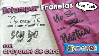 Cómo estampar franelas con crayones [upl. by Macpherson]