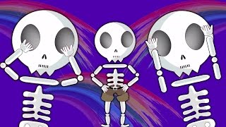 Furchtsame Kopfschultern Knie und Zehen  Kinderreim  Halloween Song  Head Shoulders [upl. by Anilejna976]