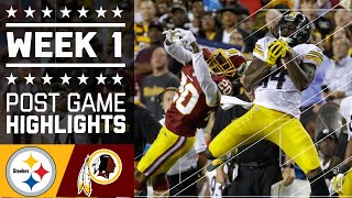 Steelers vs Redskins  NFL Week 1 Game Highlights [upl. by Odlanier664]