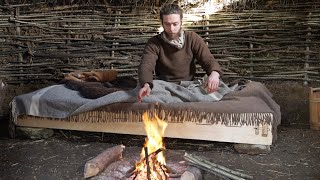 Making a Medieval Bed for the AngloSaxon House with Hand Tools  Early Medieval Carpentry [upl. by Eizzil]