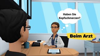 Beim Arzt  Deutsch lernen mit Dialogen [upl. by Kcirddes]