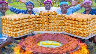 PAV BHAJI  Mumbai Special Street Food Recipe Cooking In Village  Butter Pav Bhaji Recipe [upl. by Dougy]