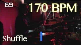 170 BPM Shuffle Beat  Drum Track [upl. by Swan696]