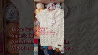 Çift şiş Tunus işi örgüler yelekler süveterlereasy handmade diy crochet [upl. by Nrubyar]