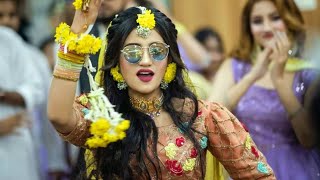 Brides Holud Entry  Odhani  Sajna  Current Laga Re  Team Bride  RAFI amp ETUS HALDI NIGHT 2022 [upl. by Anera740]