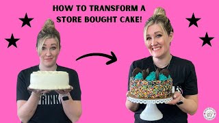 HOW TO TRANSFORM A STORE BOUGHT CAKE Its EASIER than YOU think [upl. by Siahc]