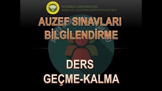 AUZEF Sınavları DERS geçmekalma [upl. by Chiou]