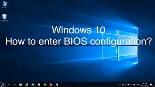 Windows 10  How to Enter BIOS Configuration  ASUS SUPPORT [upl. by Aicnom]