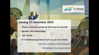 Adriaen Janszkerk  Kerkdienst 17 november 2024 [upl. by Rey]