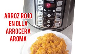 Arroz rojo en olla arrocera aroma  Laura recetas y más [upl. by Noach344]