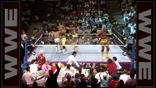 Hulk Hogan and Ultimate Warrior go toetotoe in the Royal Rumble Match Royal Rumble 1990 [upl. by Aleakam]