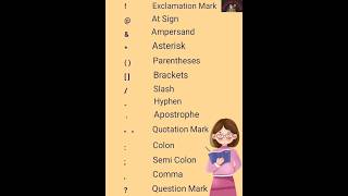 Punctuation Marks🌞 punctuationmarks symbols learnenglish [upl. by Nosyerg79]