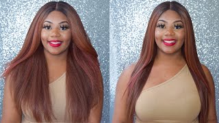 Karmin Professional Flat Iron  Straightening Outre Neesha 203 Wig [upl. by Nale]