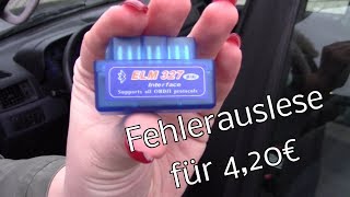 Fehlerspeicher im Auto über OBD2BluetoothStecker für 420€ selbst auslesen [upl. by Hedwiga]