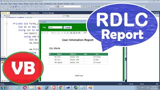 RDLC report in VB  How to Create RDLC Report in VBNet with SQL Server Step by Step [upl. by Iggep927]