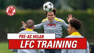 Liverpool FC training ahead of AC Milan in the Champions League [upl. by Haskins]