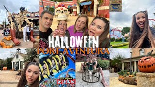 PORTAVENTURA 🎢 en Halloween 👻🎃🧛🏻‍♂️ te enseño TODO 😱 incluso Pasajes del TERROR☠️ travel VLOG ✨ [upl. by Itsuj]