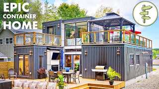 MindBlowing Modular Shipping Container Home with OpenConcept Design  Full Tour [upl. by Anawed]