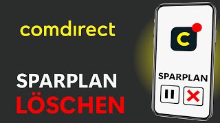 Sparplan löschen  comdirect Tutorial [upl. by Chema147]