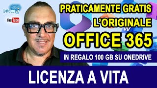 Microsoft Office 365 Quasi Gratis🚨 con Licenza Ufficiale a Vita100GB su OneDrive  tutorial2024 [upl. by Assital525]