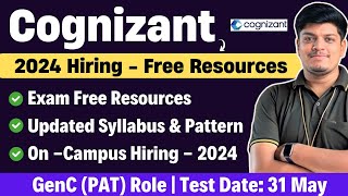 Cognizant 2024 Hiring Updated Exam Pattern amp Syllabus  Free Resources  Cognizant GenC Exam Pattern [upl. by Manthei507]