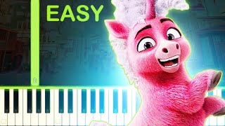 Fire Inside  THELMA THE UNICORN  EASY Piano Tutorial [upl. by Tedda]