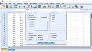 SPSS  Mean Median Mode Standard Deviation amp Range [upl. by Nyleahcim]