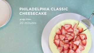 Classic Cheesecake Recipe  PHILADELPHIA Cream Cheese [upl. by Ydnir414]