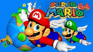 Super Mario 64 2Player Full Game 100 [upl. by Raffo947]