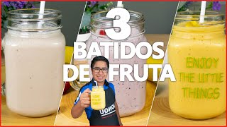 3 BATIDOS SALUDABLES Y NUTRITIVOS para el Desayuno  Sonqu [upl. by Ulrick]