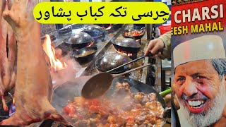 CHARSI TIKKA  NAMAK MANDI  STREET FOOD IN PESHAWER  LASSI [upl. by Ennoirb625]