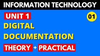 Digital Documentation Class 10 INFORMATION TECHNOLOGY IT 402 THEORY  PRACTICAL PART 1 [upl. by Lleynod]