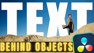 How to put TEXT BEHIND moving objects  Davinci Resolve 19 Tutorial [upl. by Doralia]