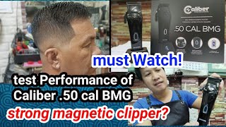 Caliber 50 cal BMG  haircut test Performance  strong magnetic clipper  PROMDY BARBER 💈 [upl. by Upali]