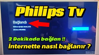 Philips Tv internete nasıl bağlanır  \u00100 ÇÖZÜM [upl. by Ahsead374]