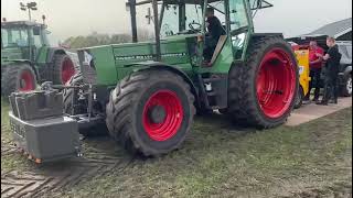 Fendt 612 LSAE voor de vermogentester bij Trekkertrek Nijkerkerveen [upl. by Lidaa]