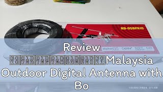 Review 【𝟭𝟯𝟬𝗞𝗠】Malaysia Outdoor Digital Antenna with Booster 15m Cable Mytv Myfreeview DVBT2 T [upl. by Saddler]