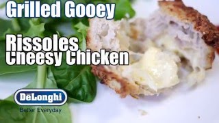 Gooey Cheesy Chicken Rissoles with the Delonghi Multicuisine [upl. by Ayhtnic]