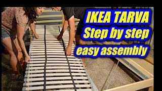 How To Assemble An IKEA TARVA Queen Bed [upl. by Anitnerolf]