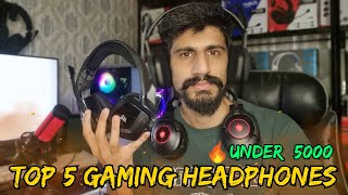 TOP 5 BEST GAMING HEADPHONES UNDER 5000  BEST BUDGET GAMING HEADPHONES IN PAKISTAN [upl. by Aicercul]