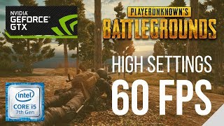 GTX 1050 TI  i5 7600K PUBG 60 FPS High Settings [upl. by Ahsenat]