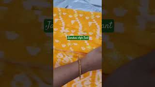 Jamdani style Bengal Tant Saree style fashion saree yellow [upl. by Akcebar54]